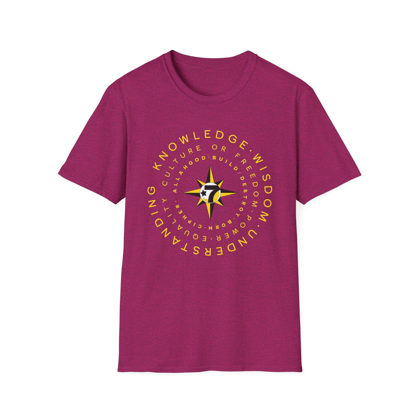 Supreme Mathematics Cipher Gold text Unisex Softstyle T-Shirt