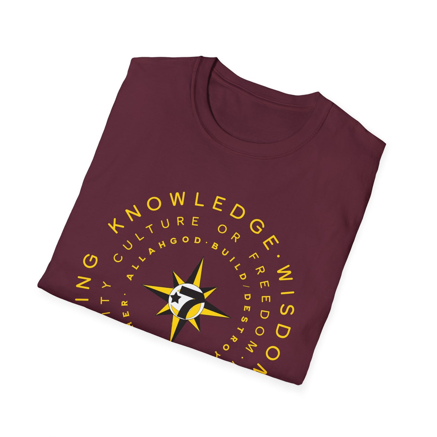 Supreme Mathematics Cipher Gold text Unisex Softstyle T-Shirt