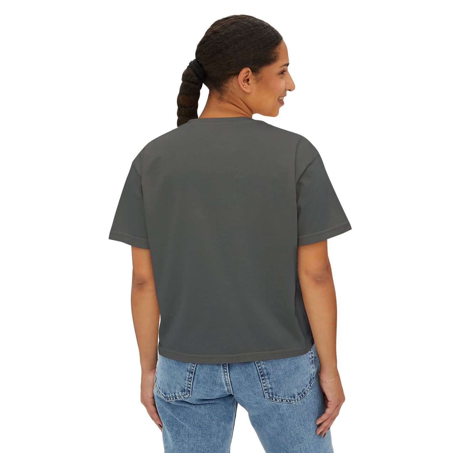 "His Earth: Resurrecting God Thru Birth" Comfortable & Inspirational Women's Boxy Tee