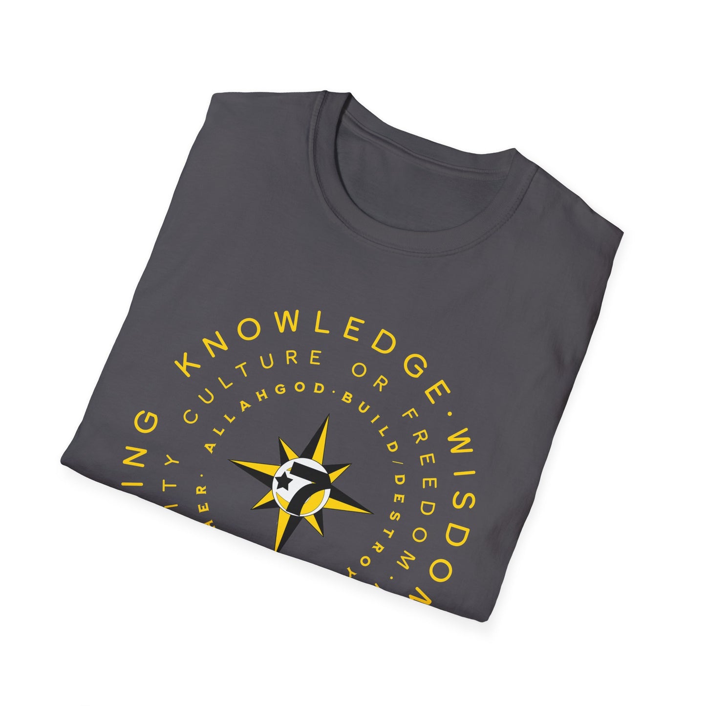 Supreme Mathematics Cipher Gold text Unisex Softstyle T-Shirt
