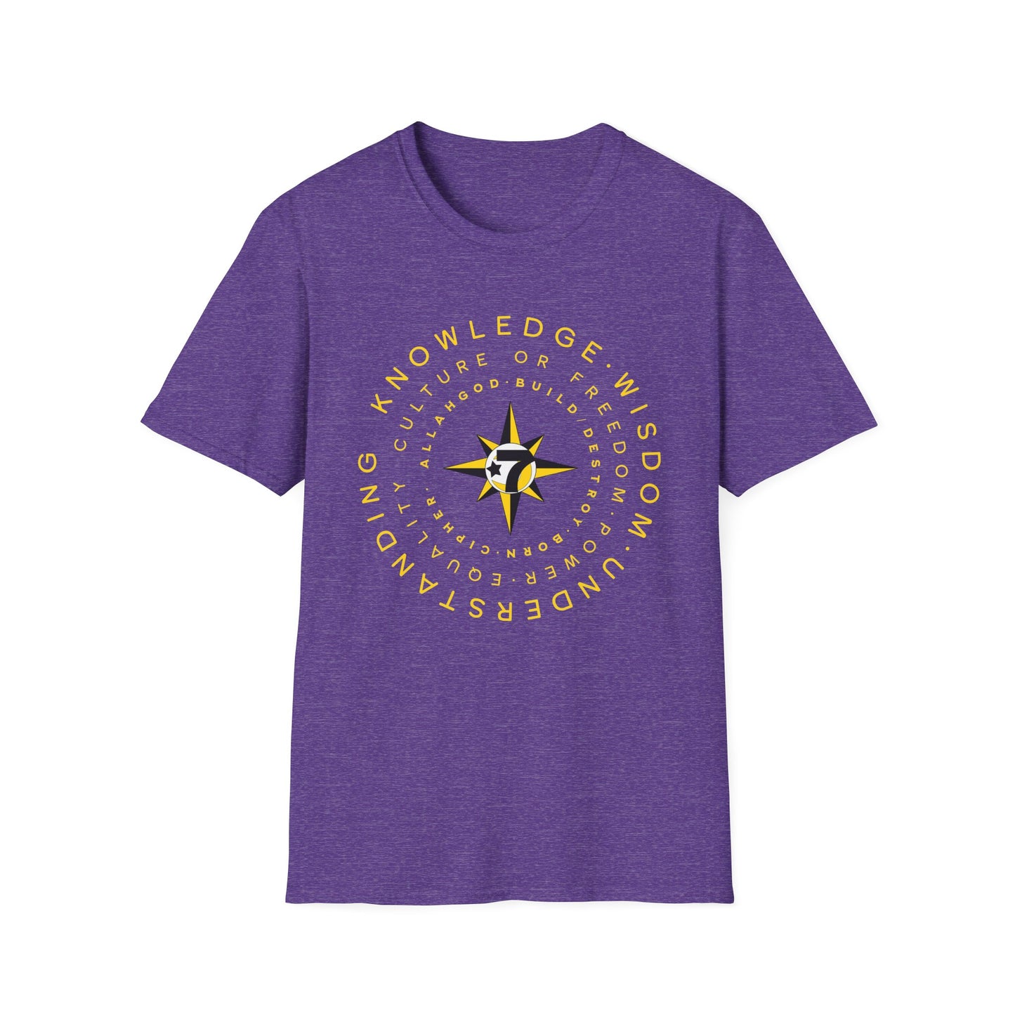 Supreme Mathematics Cipher Gold text Unisex Softstyle T-Shirt