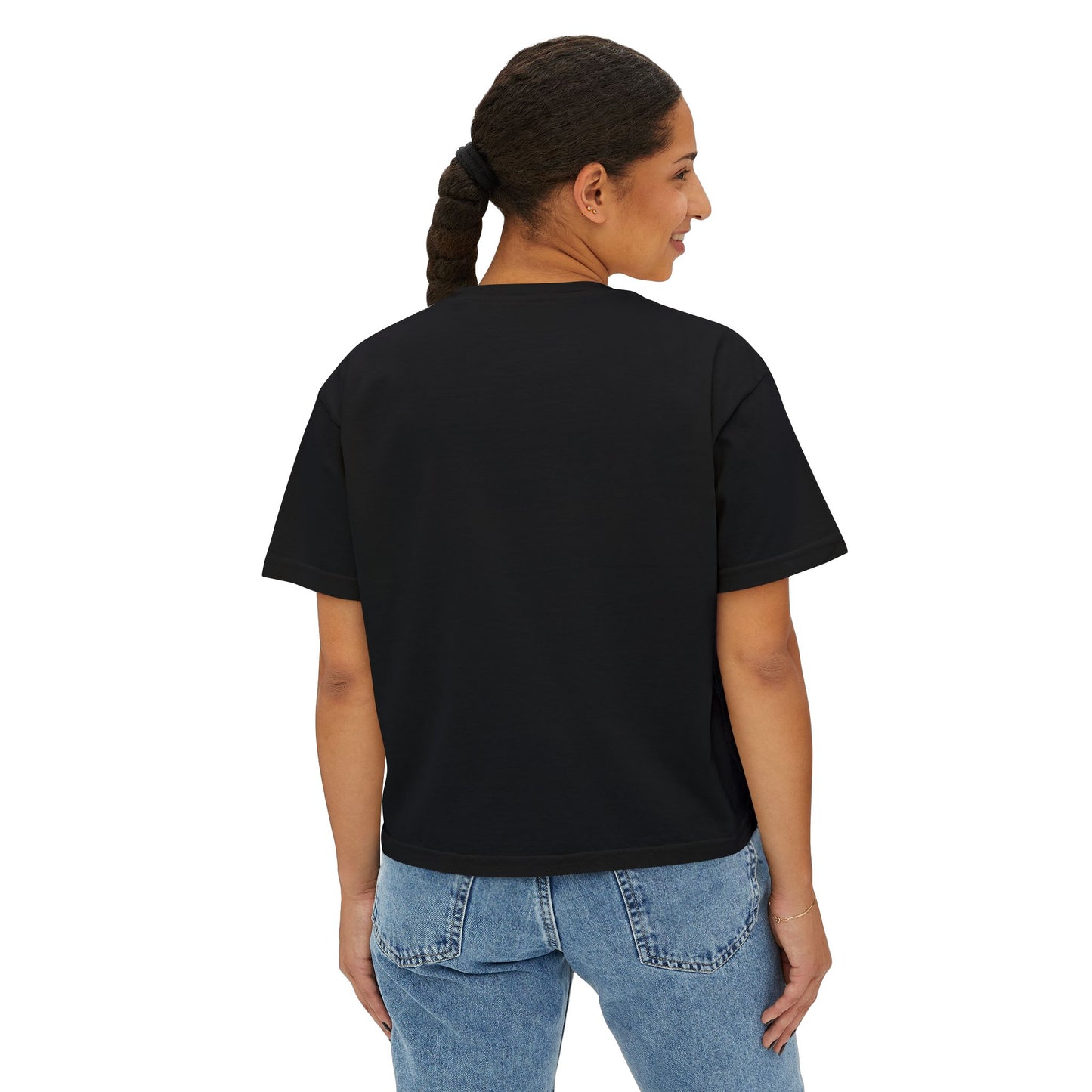 "His Earth: Resurrecting God Thru Birth" Comfortable & Inspirational Women's Boxy Tee
