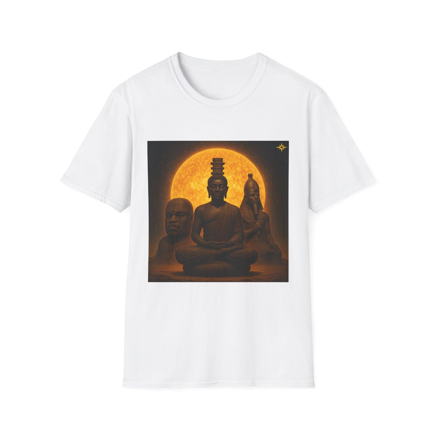 Asiatic Blackman Majestic Statues w/ Universal Seeds of Perfection Flag Tee