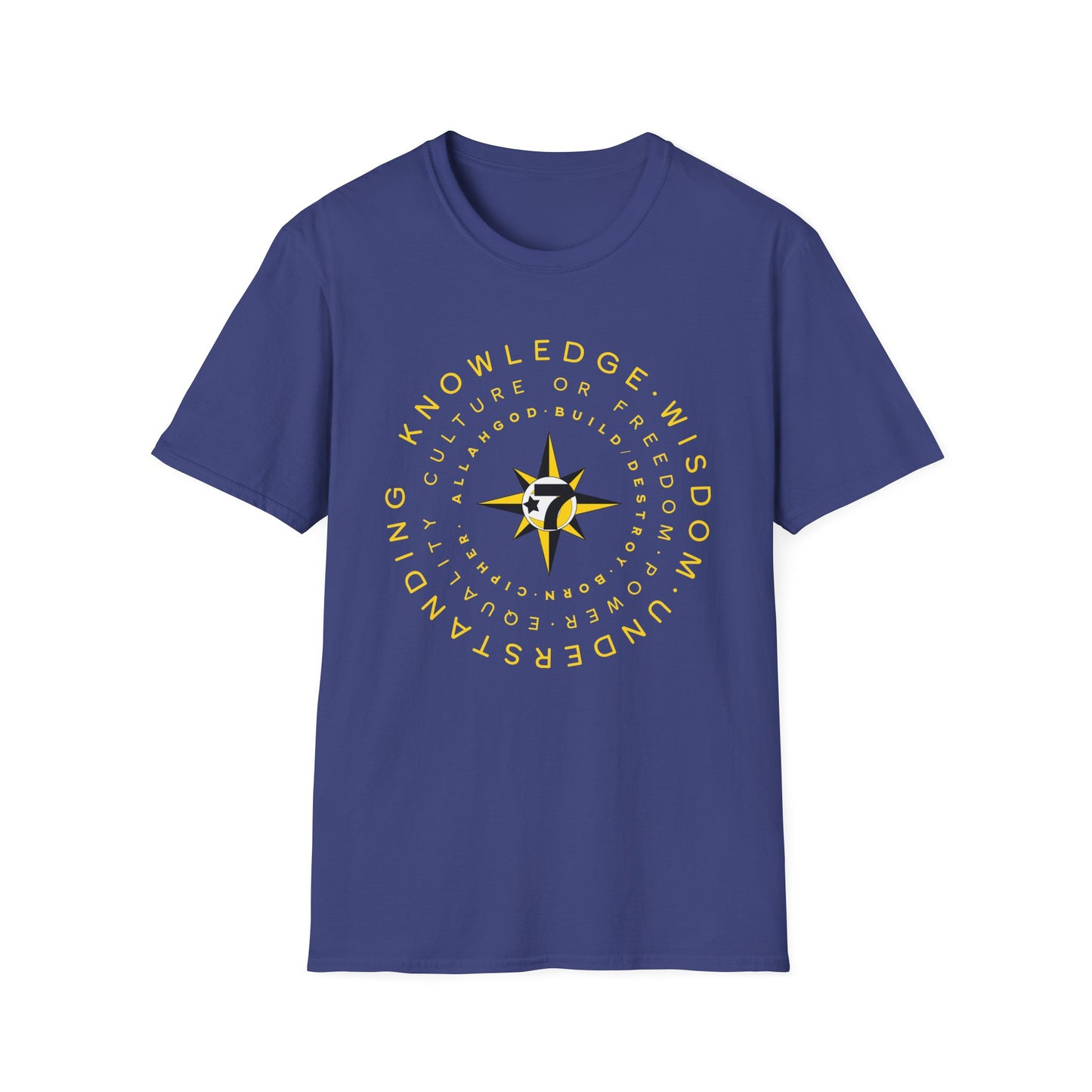 Supreme Mathematics Cipher Gold text Unisex Softstyle T-Shirt