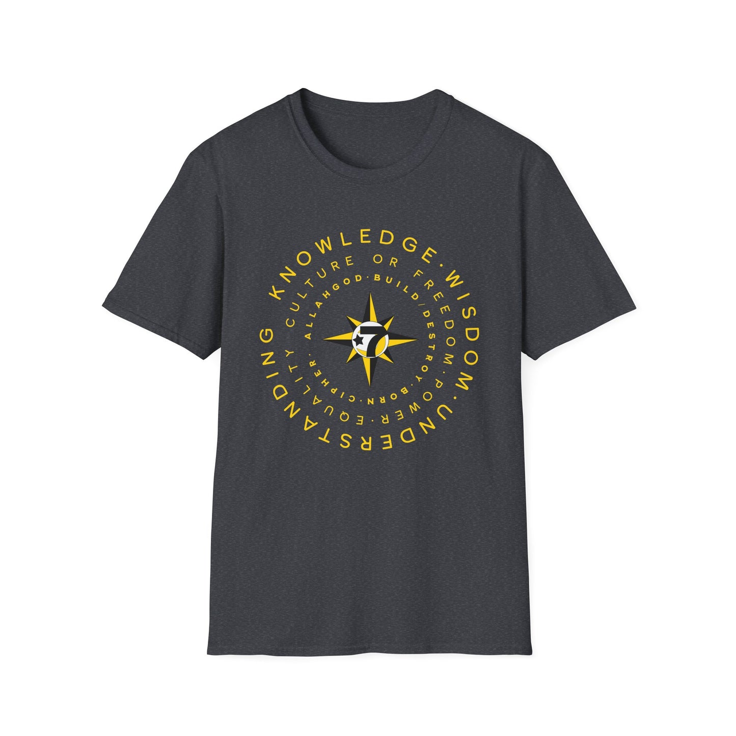 Supreme Mathematics Cipher Gold text Unisex Softstyle T-Shirt