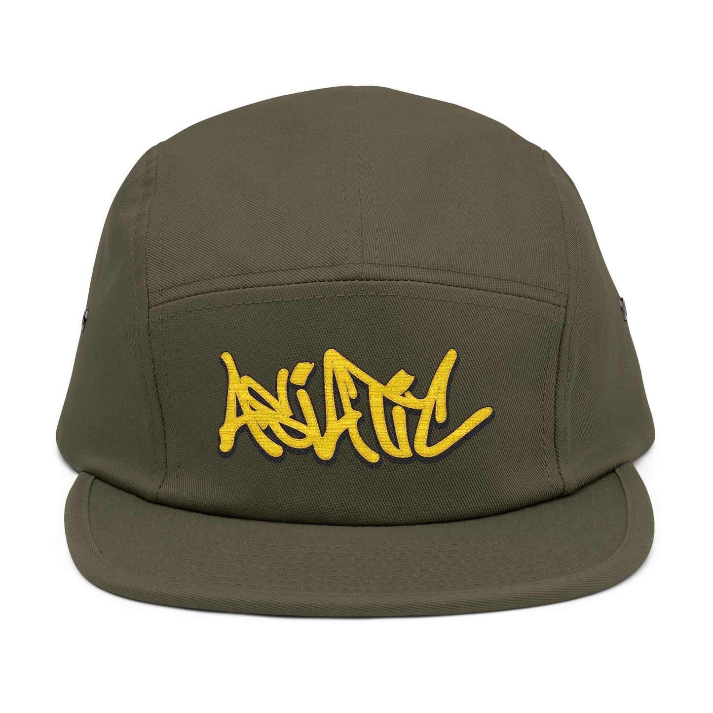 "ASIATIC" Original Graffiti design 5 Panel hat (hand drawn handstyle by HERU ONE)