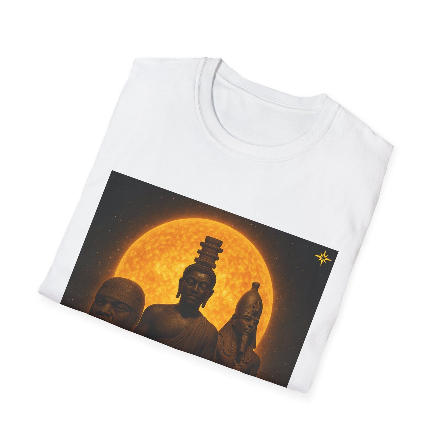 Asiatic Blackman Majestic Statues w/ Universal Seeds of Perfection Flag Tee
