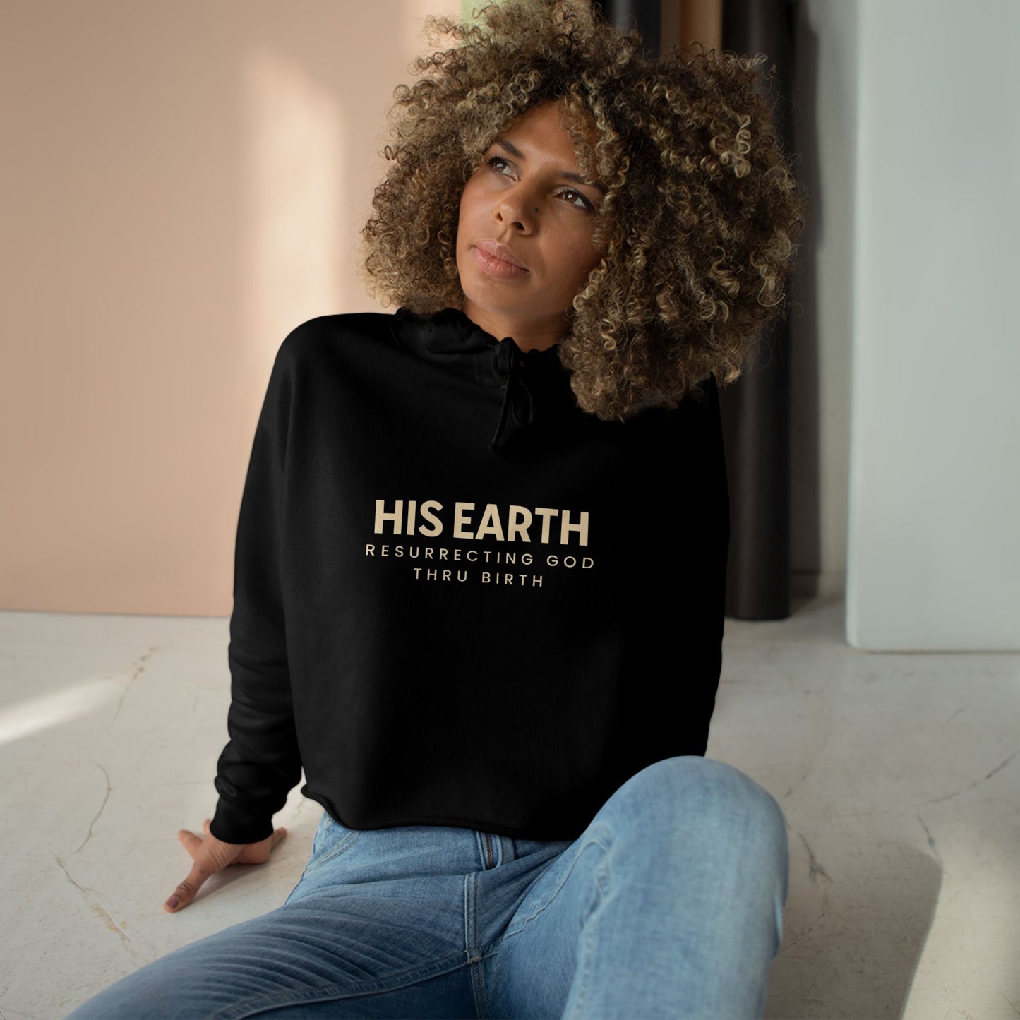 His Earth Women's Crop Hoodie