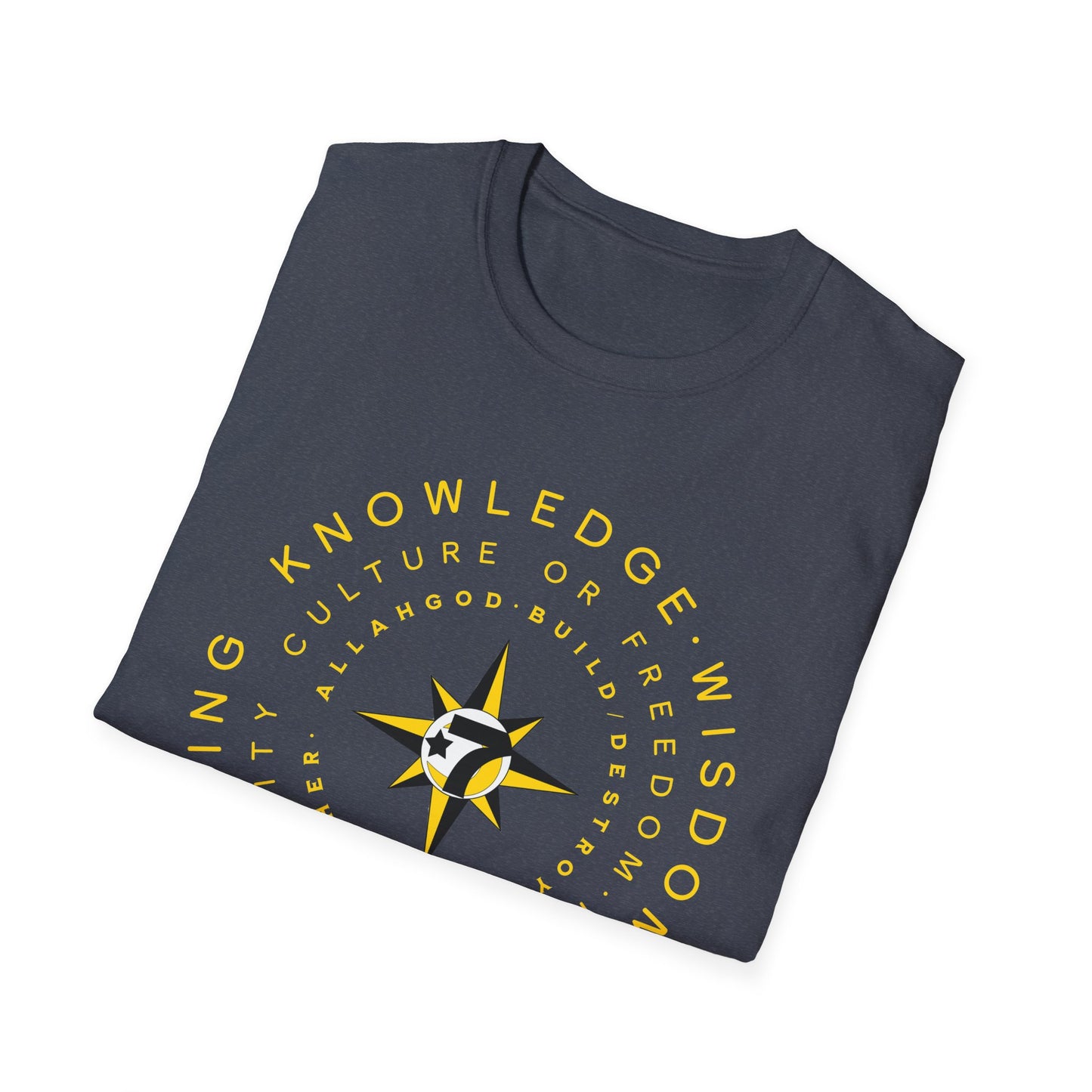 Supreme Mathematics Cipher Gold text Unisex Softstyle T-Shirt