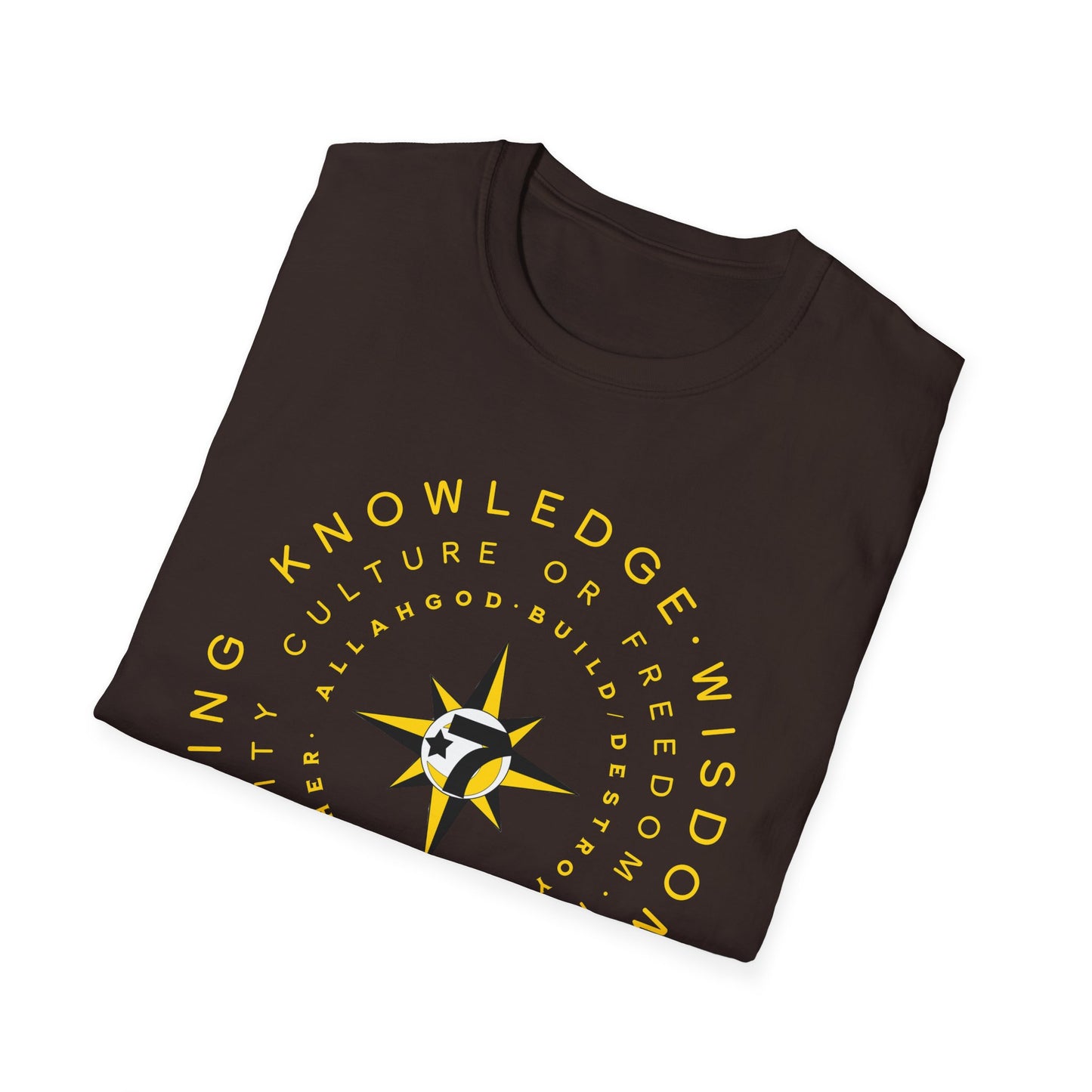 Supreme Mathematics Cipher Gold text Unisex Softstyle T-Shirt