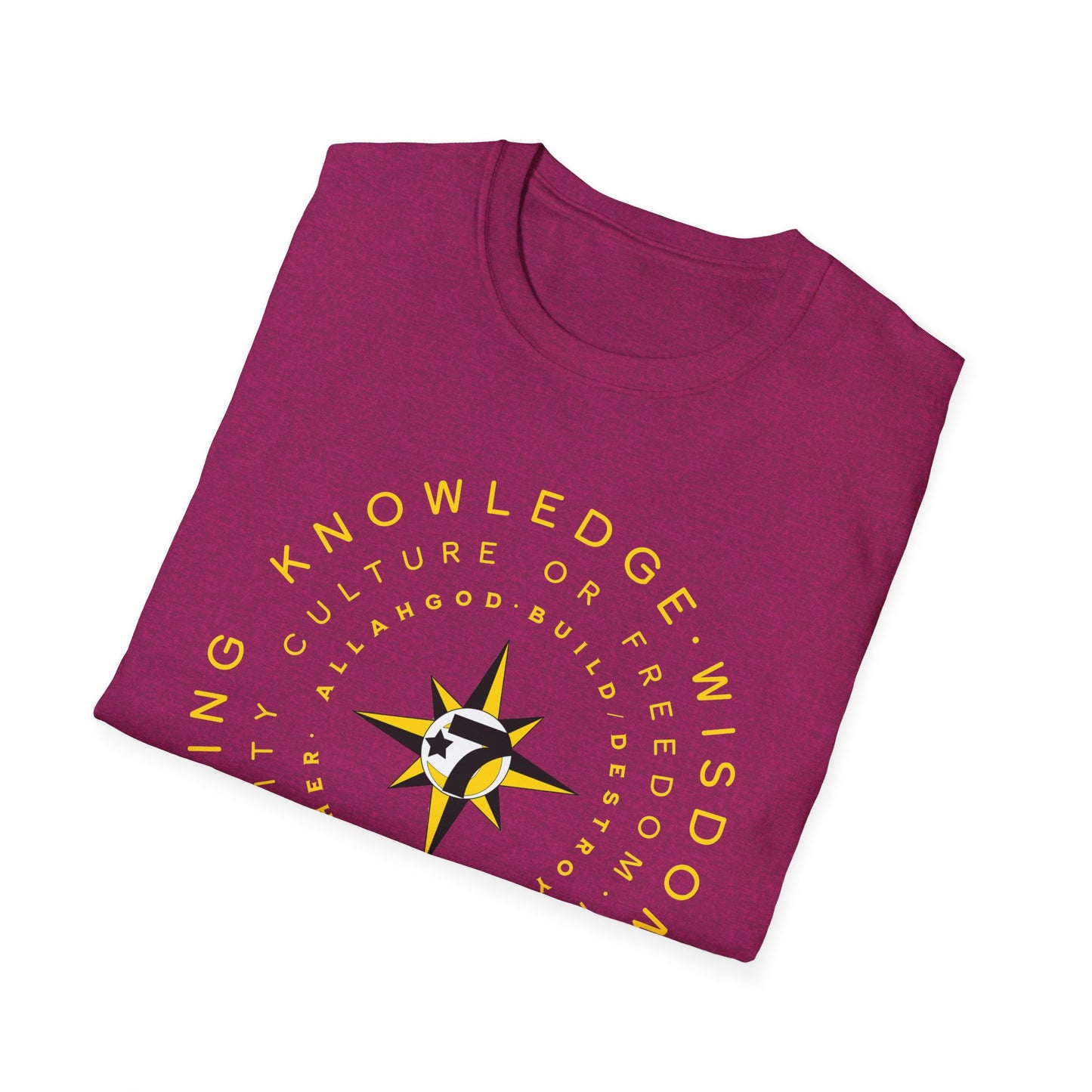 Supreme Mathematics Cipher Gold text Unisex Softstyle T-Shirt