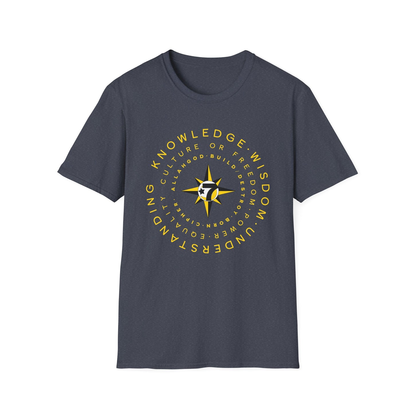 Supreme Mathematics Cipher Gold text Unisex Softstyle T-Shirt