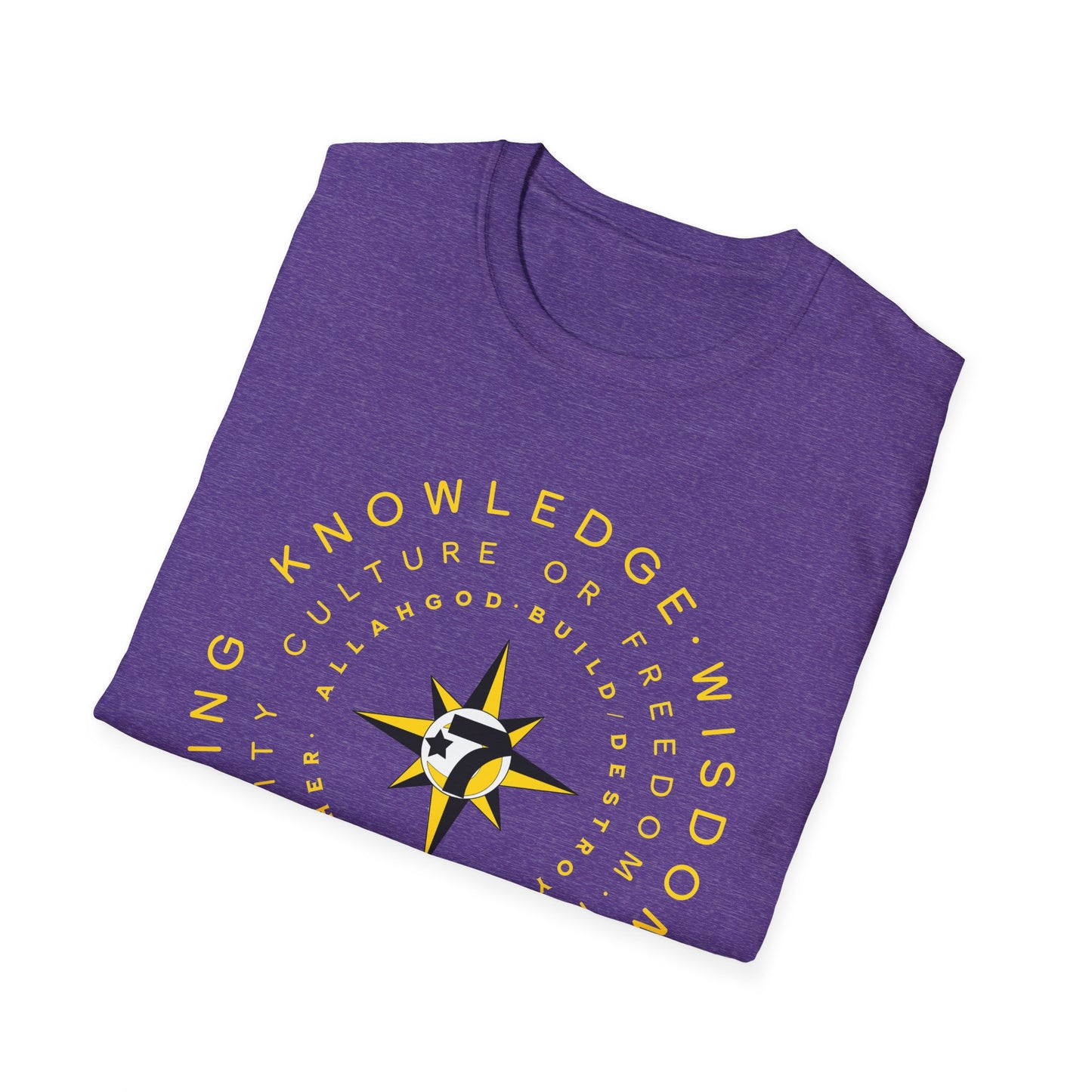 Supreme Mathematics Cipher Gold text Unisex Softstyle T-Shirt