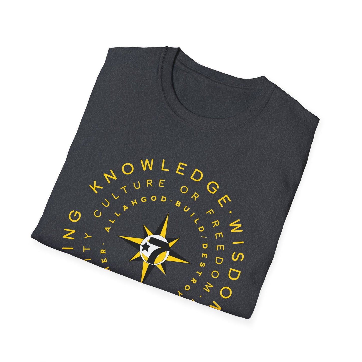 Supreme Mathematics Cipher Gold text Unisex Softstyle T-Shirt