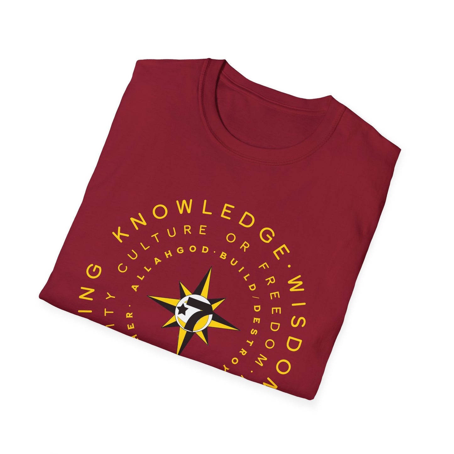 Supreme Mathematics Cipher Gold text Unisex Softstyle T-Shirt