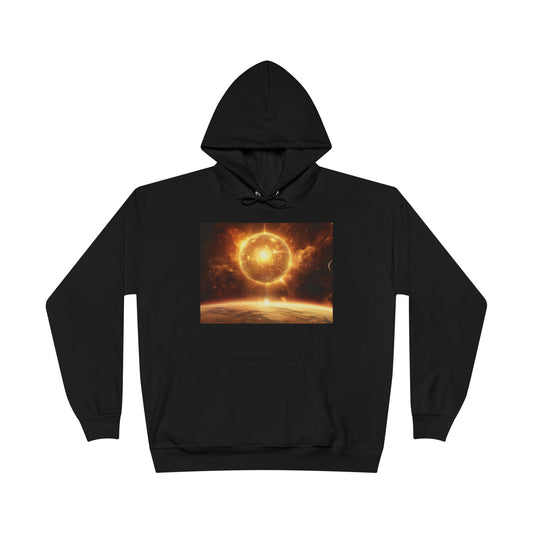 Cosmic Sun Eco-Friendly Pullover Hoodie