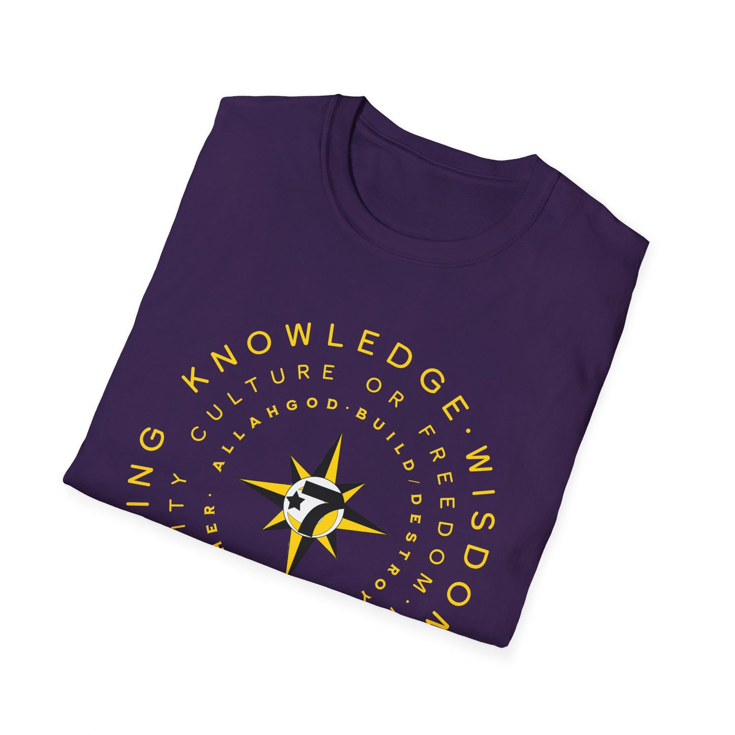 Supreme Mathematics Cipher Gold text Unisex Softstyle T-Shirt